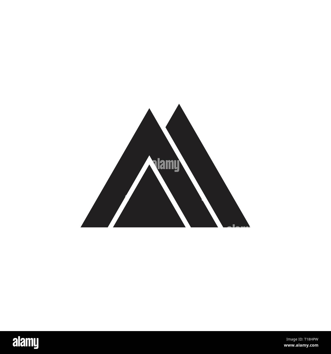 Schreiben bin Dreieck geometrische logo Vektor Stock Vektor