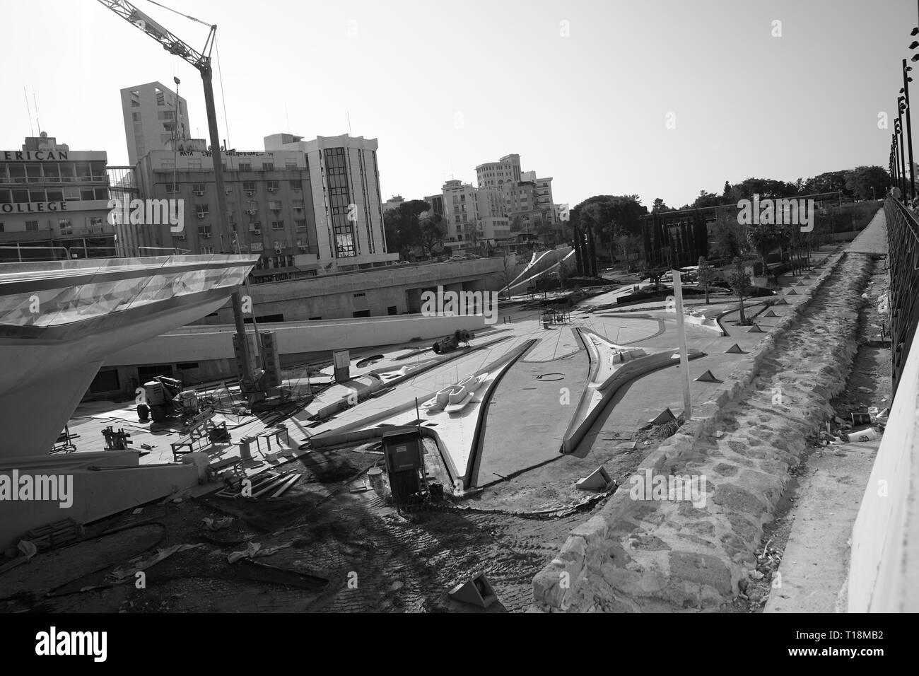 Nikosia hat seit über 4500 Jahren bewohnt und ist die Hauptstadt von Zypern seit dem 10. Jahrhundert. Das Land unterteilt nach dem Krieg 1974. Stockfoto