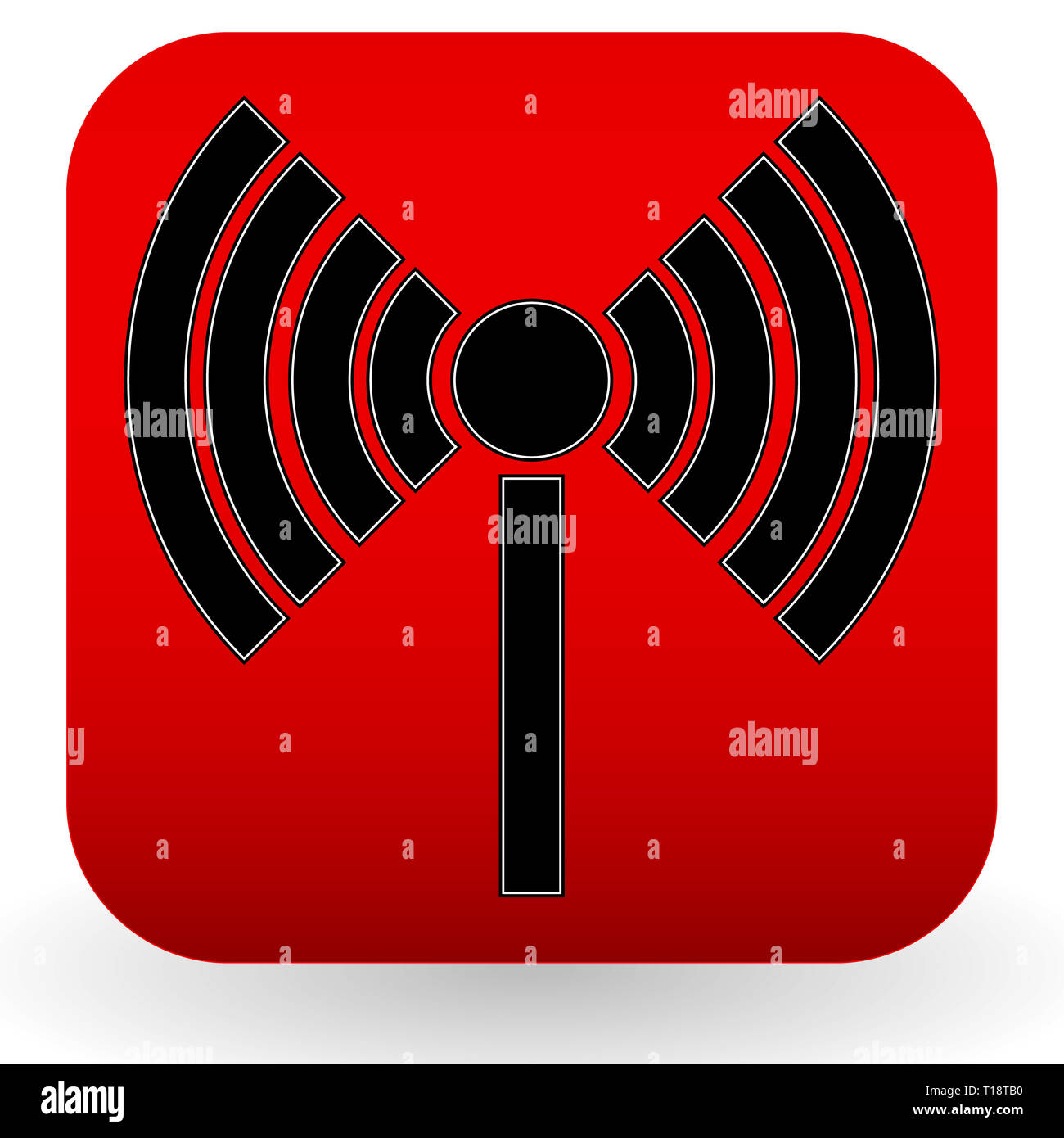 Radio Tower, Funk, drahtlose Verbindung, Antenne, Sender Symbole Vektor Elemente. Stockfoto