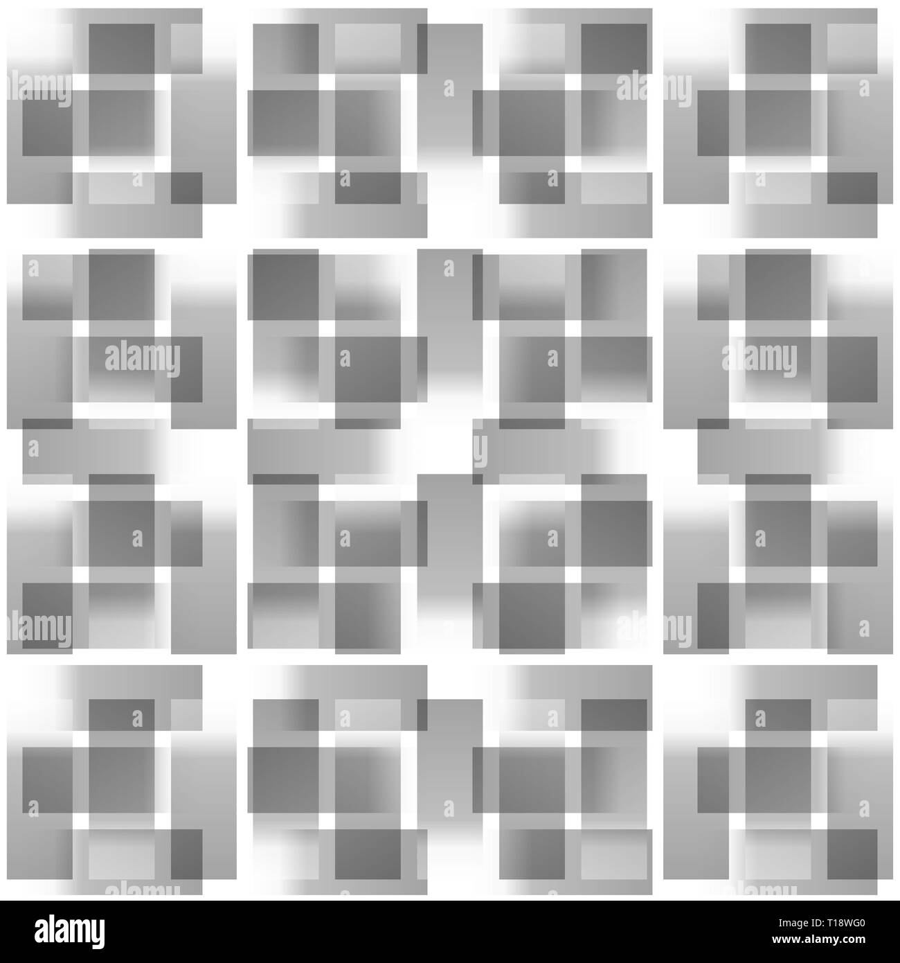 Graustufen abstrakte quadratisches Muster. Nahtlos wiederholbare Vektor Textur. Stockfoto
