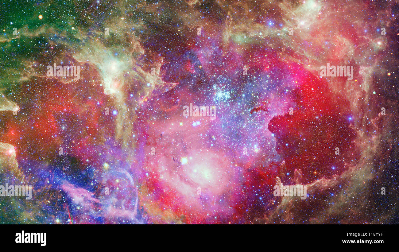 Farbigen Nebel und offene Sternhaufen, der im Universum. Elemente des Bildes von der NASA eingerichtet. Stockfoto