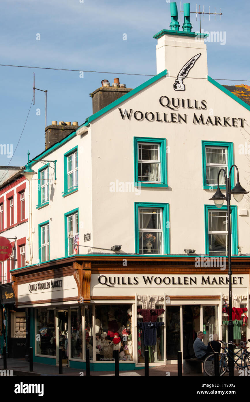 Quills Woollen Market Shop in High Street Killarney County Kerry Irland Stockfoto