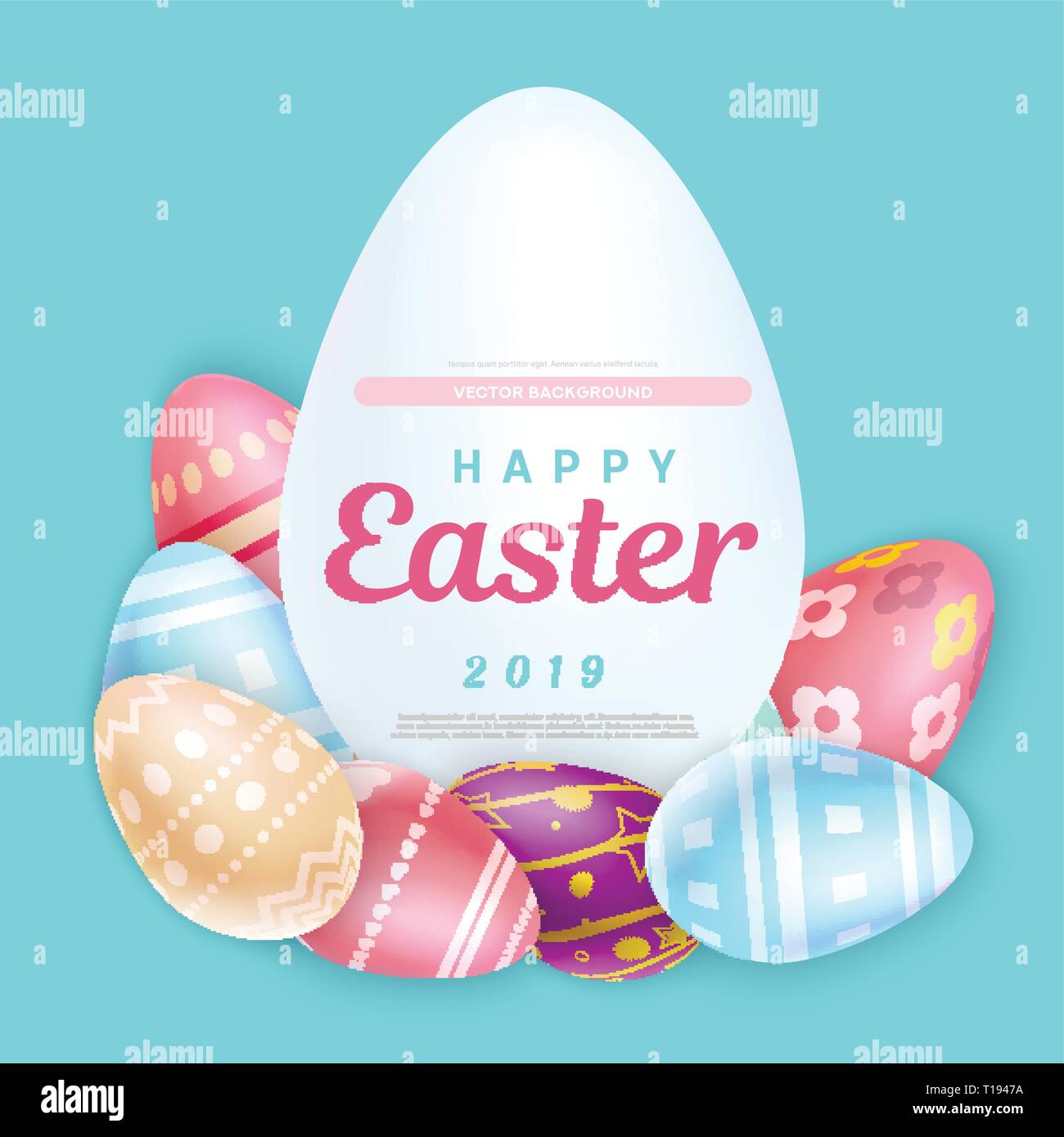 Ostern schreiben auf ei Stock Vektor