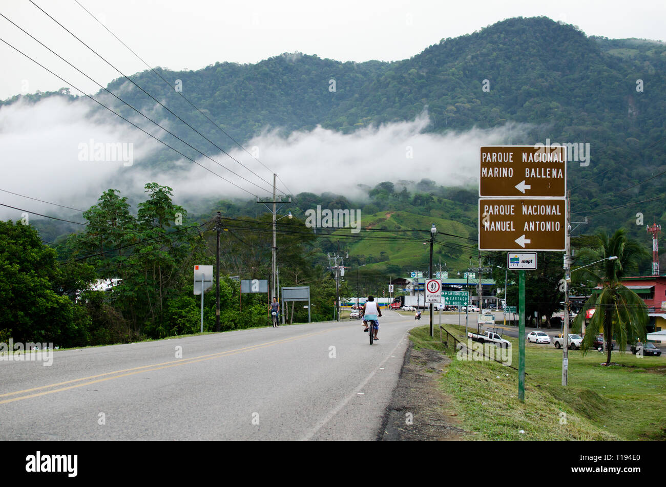Palmar del Norte Eingang in Costa Rica Stockfoto
