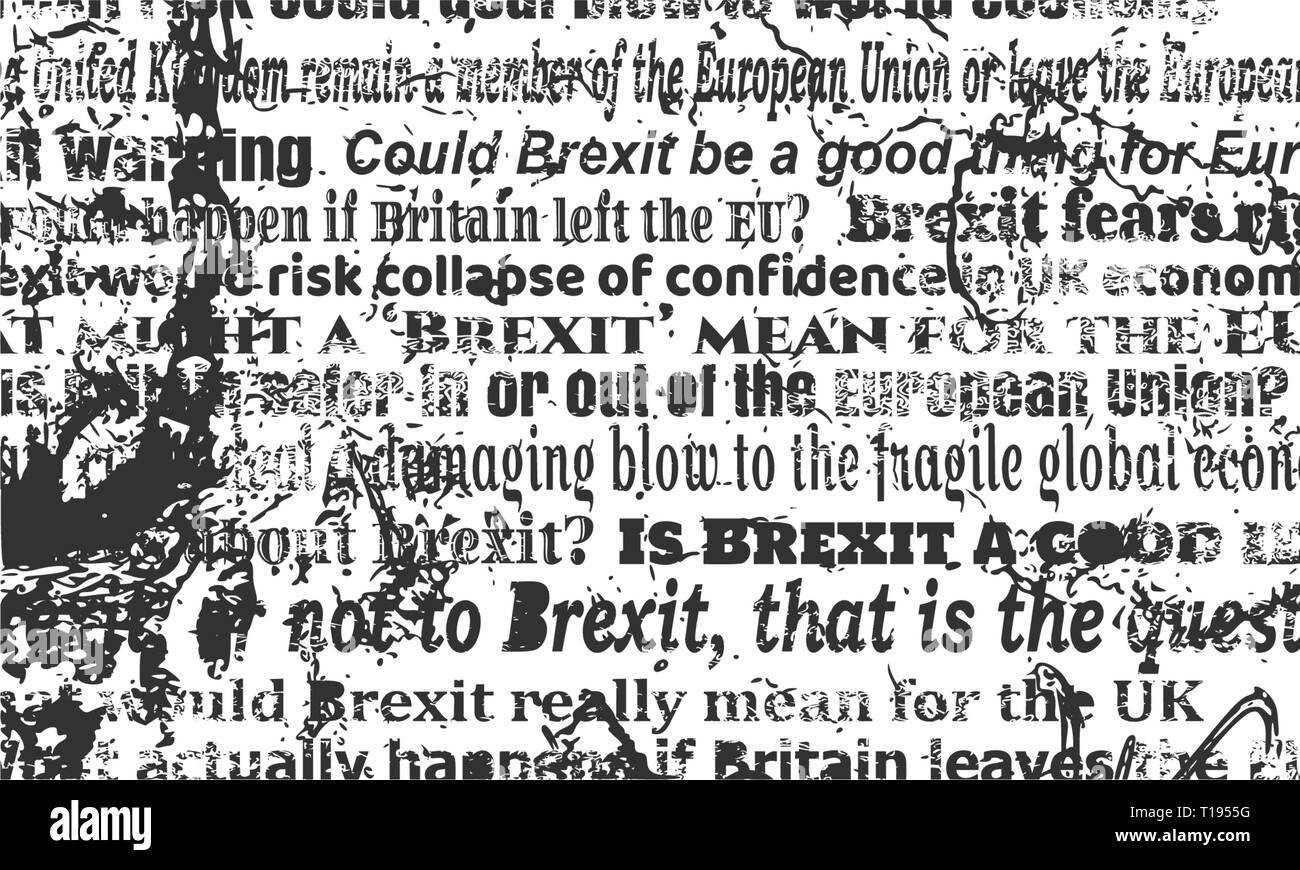 Großbritannien Austritt aus der Europäischen Union. Austritt Stock Vektor