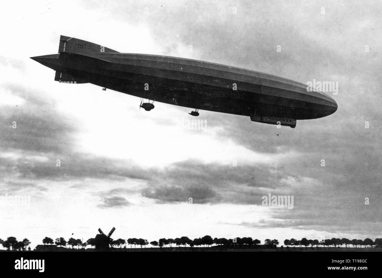 Verkehr/Transport, Luftfahrt, Zeppelin, Zeppelin LZ 120 "Bodensee", Jungfernflug, 20.8.1919, Additional-Rights - Clearance-Info - Not-Available Stockfoto