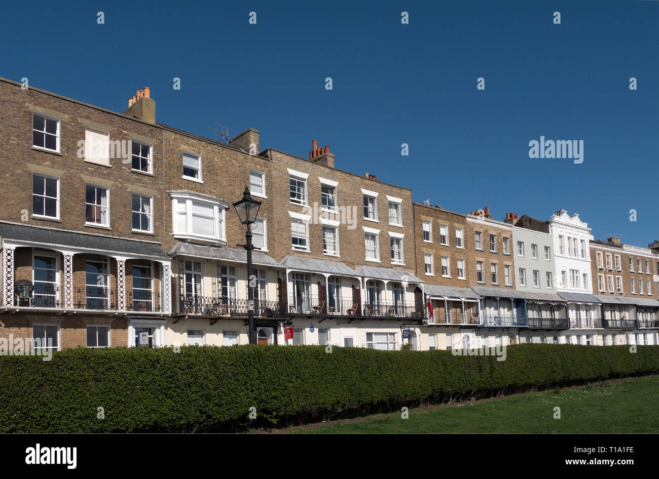 Georgische Reihenhäuser in Ramsgate, Kent GROSSBRITANNIEN Stockfoto