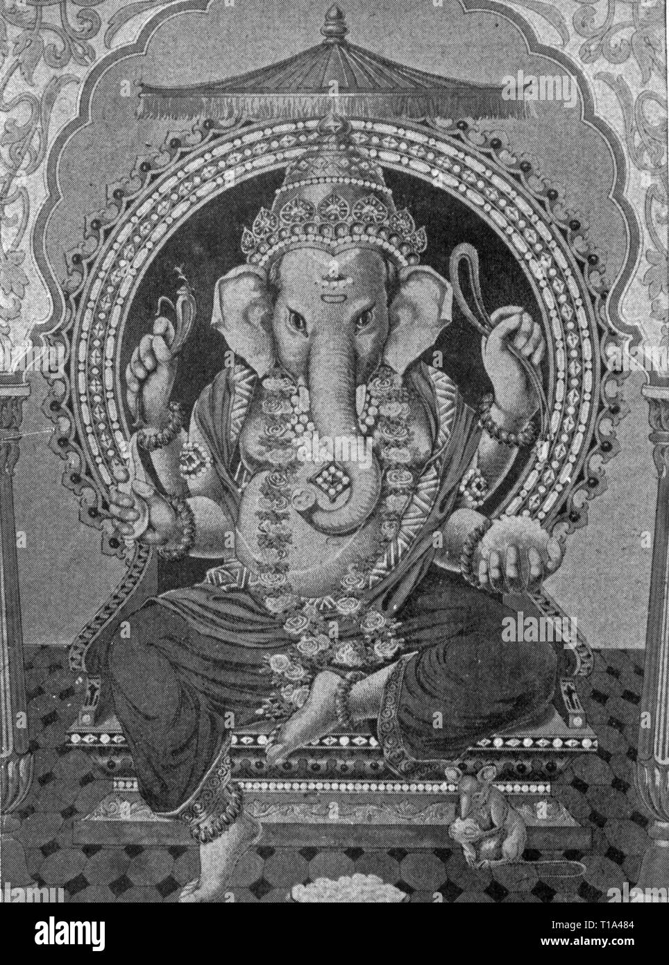 Religion, Hinduismus, Gottheiten, Ganesh, volle Länge, Additional-Rights - Clearance-Info - Not-Available Stockfoto