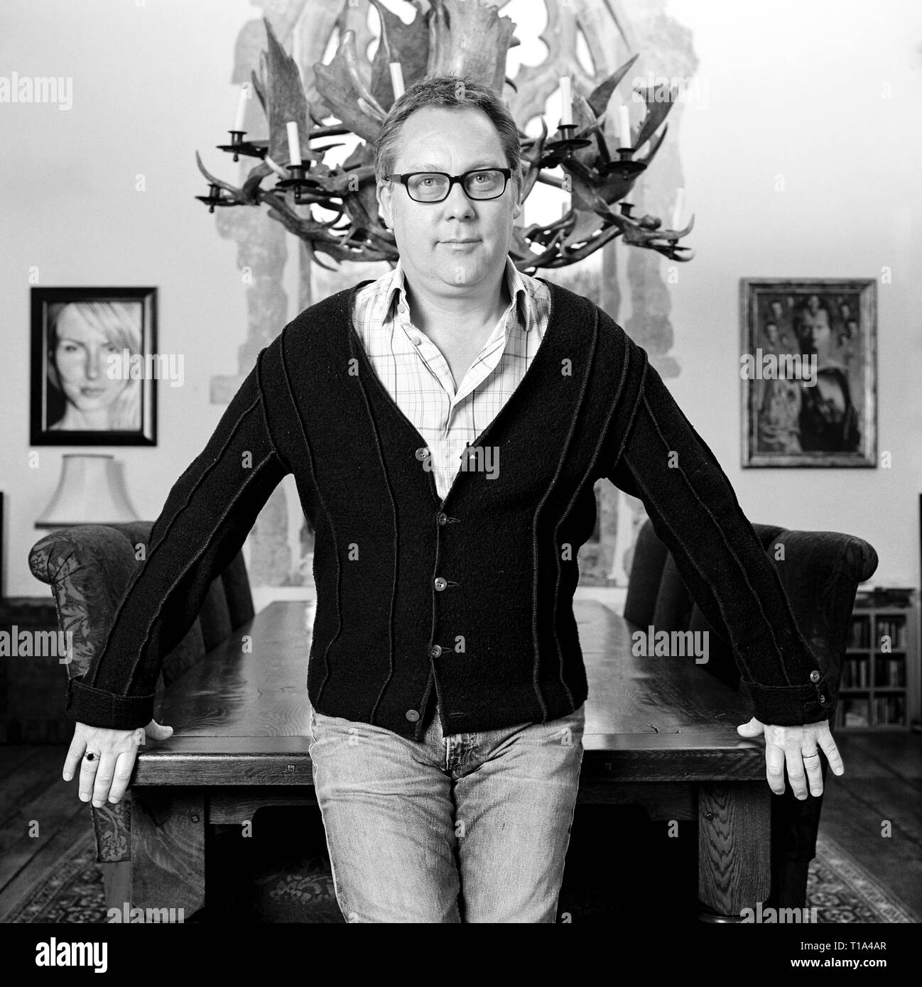 Porträt der Schauspieler Vic Reeves fotografiert zu Hause im März 2006 Stockfoto