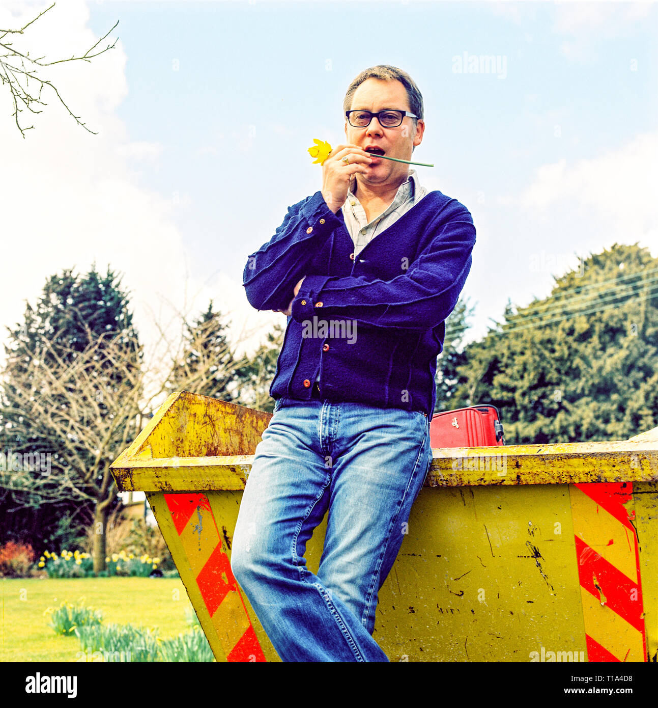 Porträt der Schauspieler Vic Reeves fotografiert zu Hause im März 2006 Stockfoto