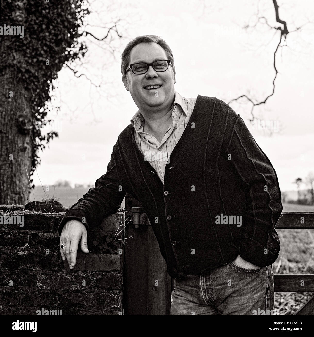 Porträt der Schauspieler Vic Reeves fotografiert zu Hause im März 2006 Stockfoto