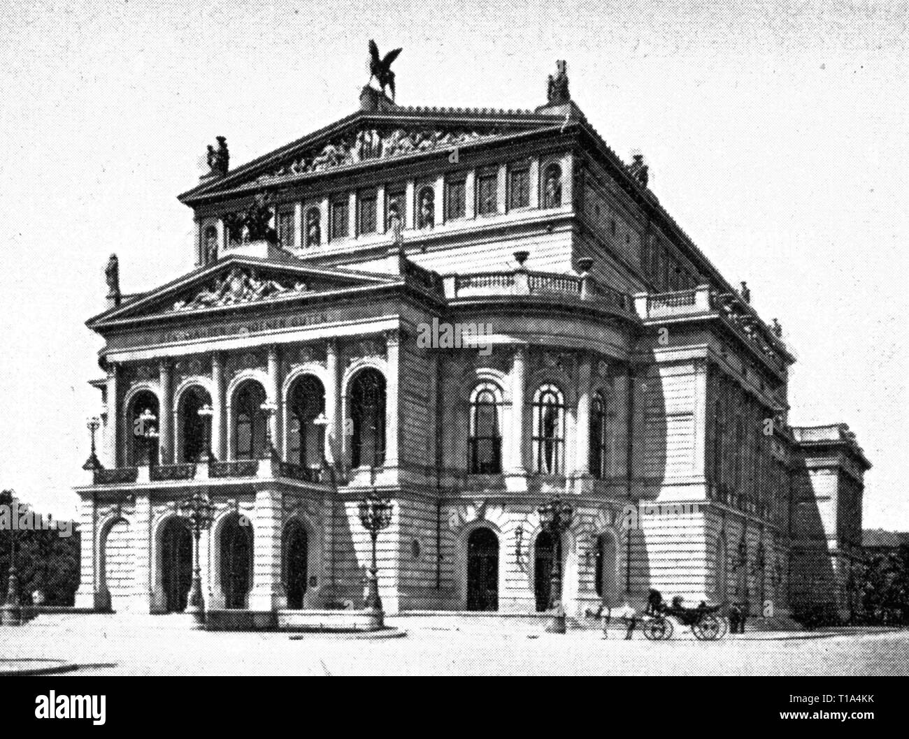 Geographie/Reisen historische, Deutschland, Städte und Gemeinden, Frankfurt am Main, Theater, Alte Oper, erbaut 1873 - 1880, Additional-Rights - Clearance-Info - Not-Available Stockfoto