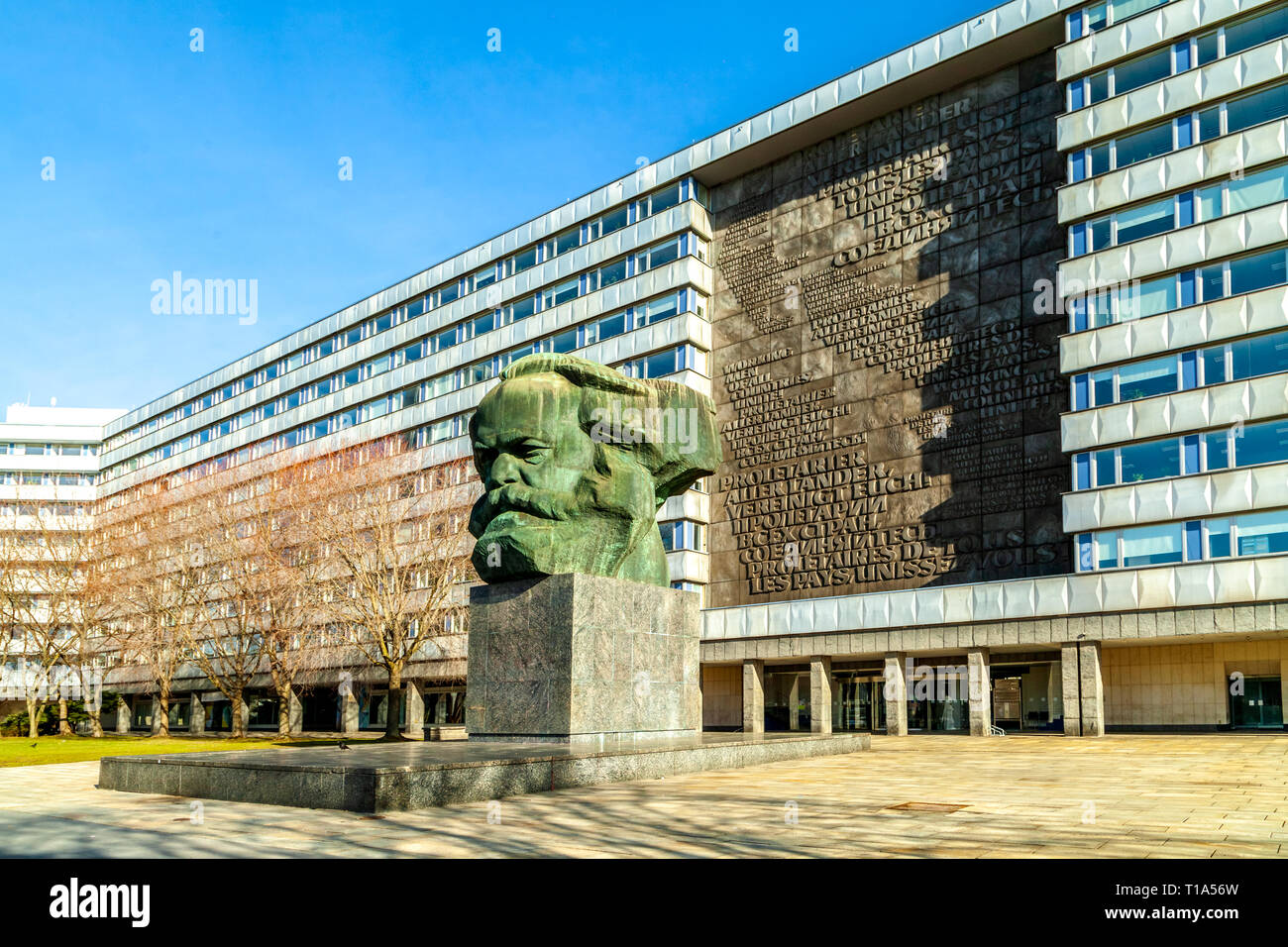 Karl-marx-Monument, Chemnitz, Deutschland Stockfoto