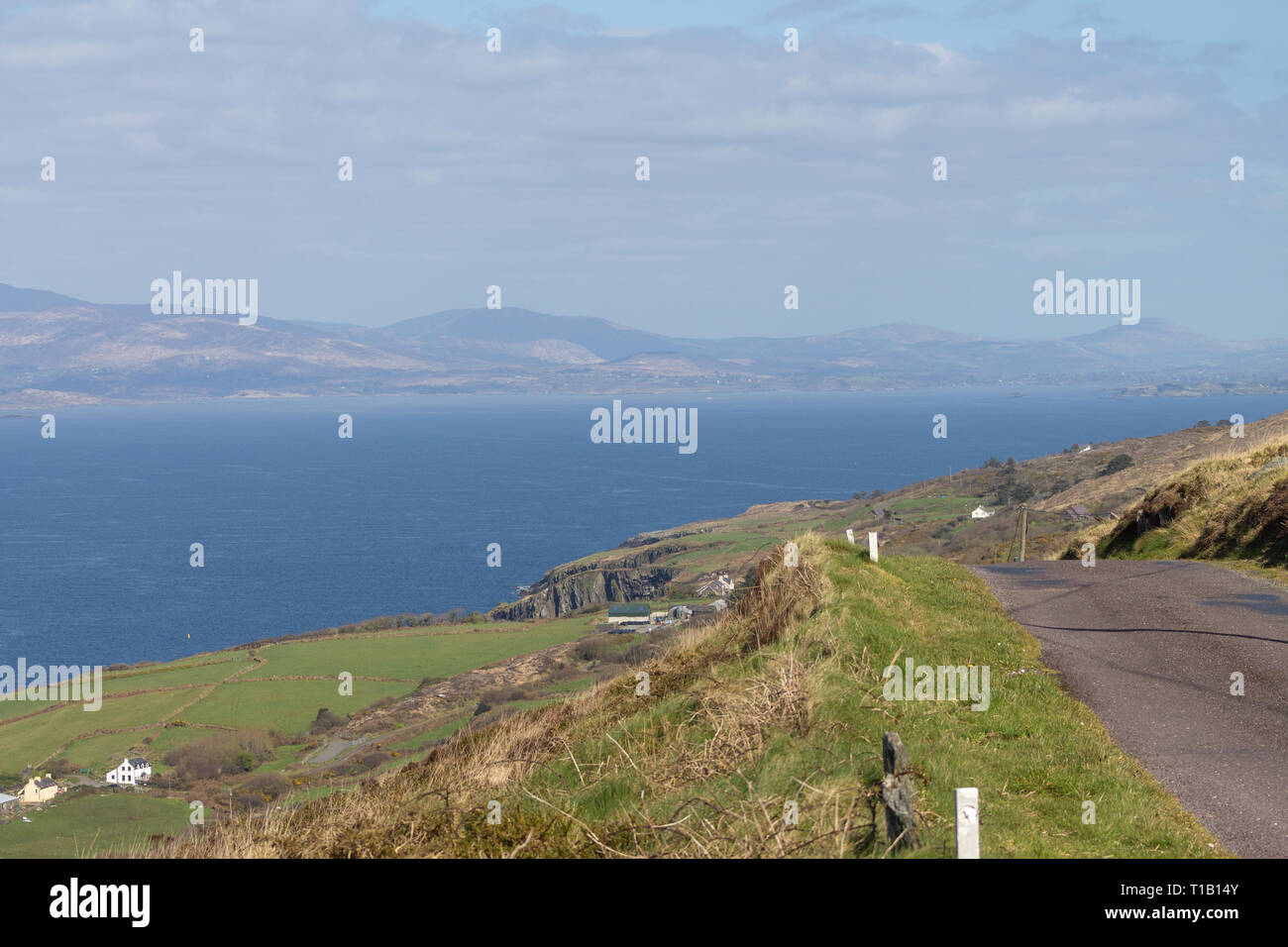 Sheeps Head Halbinsel, West Cork, Irland, 25. März 2019 Den warmen Frühling Tag mit Temperaturen bis zu 14 Grad der Blick über die Bantry Bay von den Sheeps Head Halbinsel einen schönen Anblick. Credit: aphperspective/Alamy leben Nachrichten Stockfoto