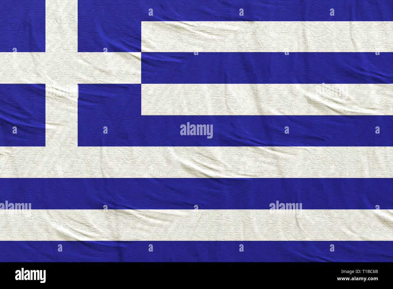 3D-Rendering einer Griechenland Flagge Stockfoto