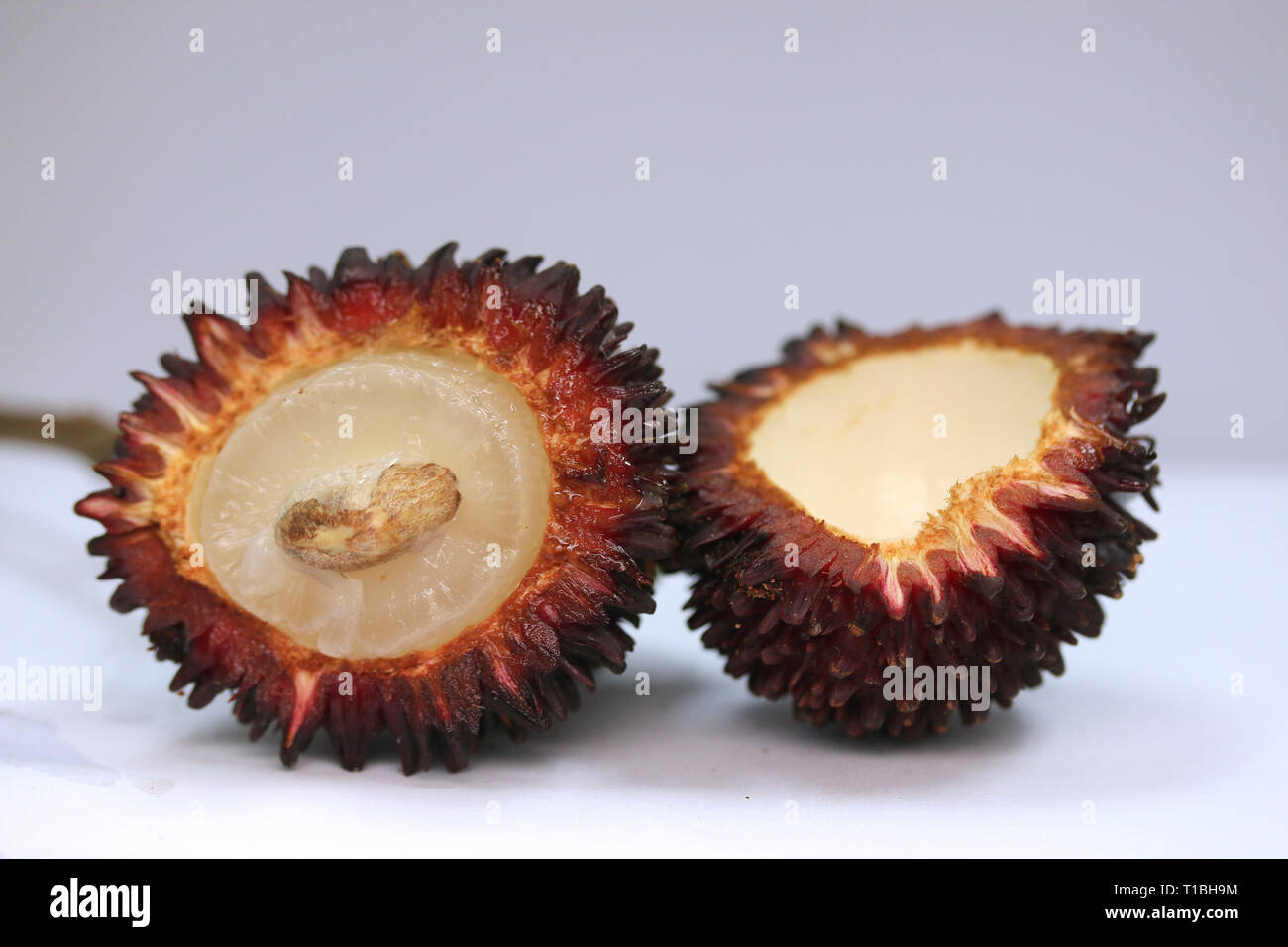 Wilde süße Pulasan Obst Stockfoto