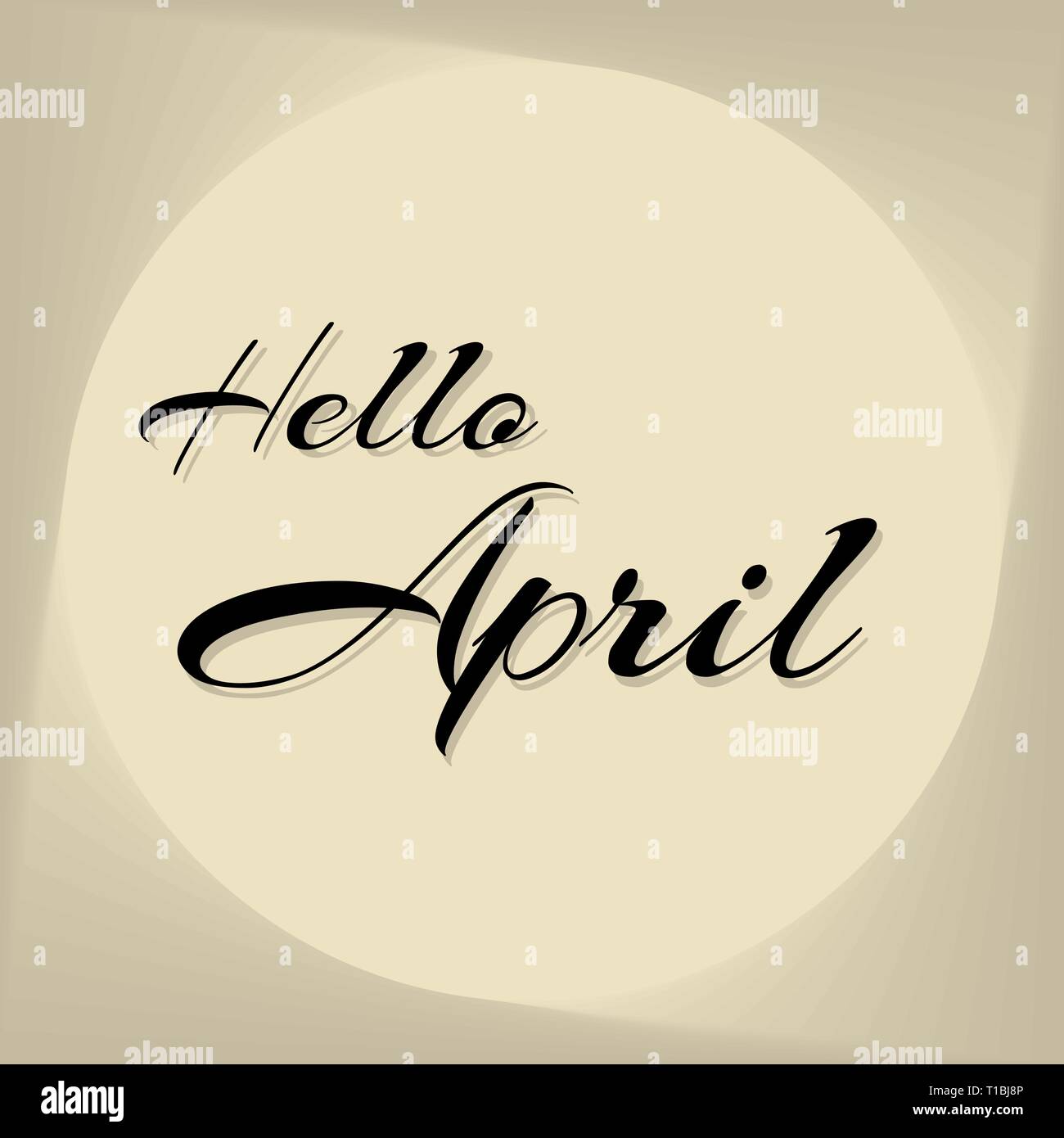 Hallo April Schriftzug. Elemente für Einladungen, Poster, Grußkarten Stock Vektor