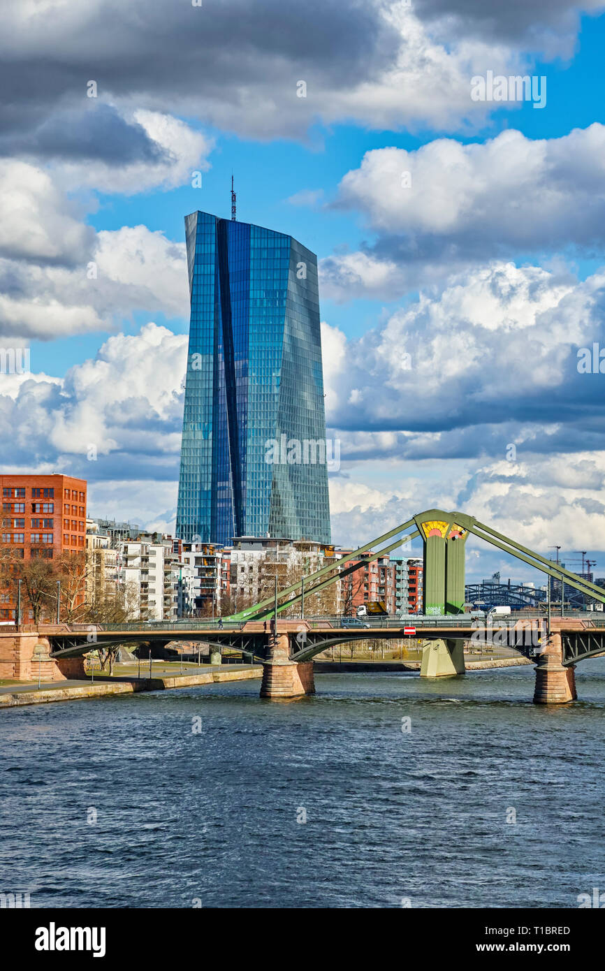 Europäische Zentralbank Frankfurt Deutschland Stockfoto