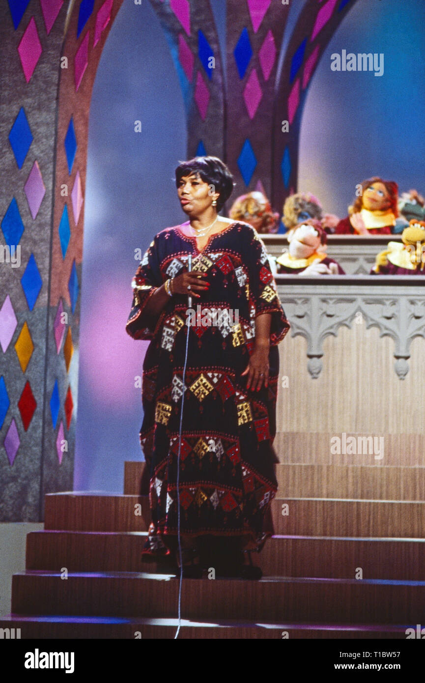 Der Muppet Show, Fernsehserie, USA/Großbritannien 1976 - 1981, Comedyshow mit Puppen und Gaststar Pearl Bailey Stockfoto