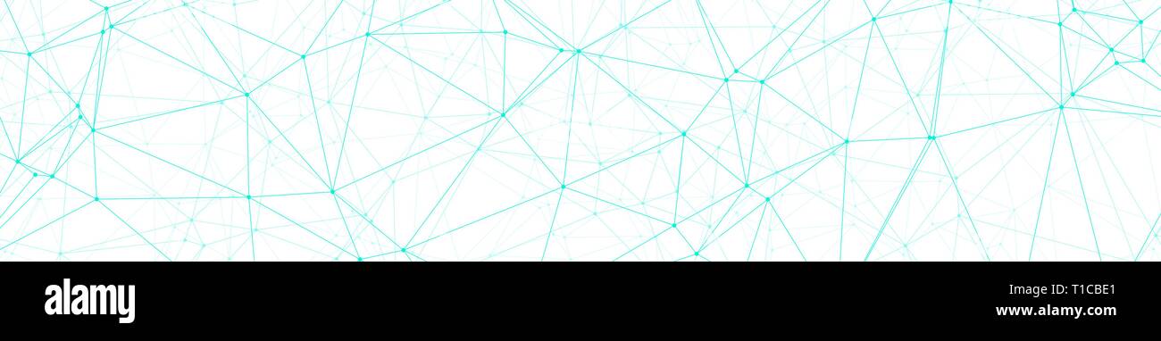Technische breite Fahne Hintergrund, Grafik dot Linien banner Konzept, Dreieck formen Vektor kreative Grafik weißer Hintergrund Stock Vektor
