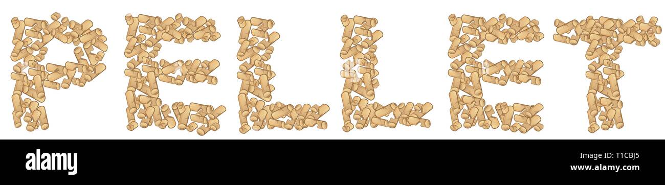 Geschrieben pellet auf Weiß isoliert. Vector Illustration Stock Vektor