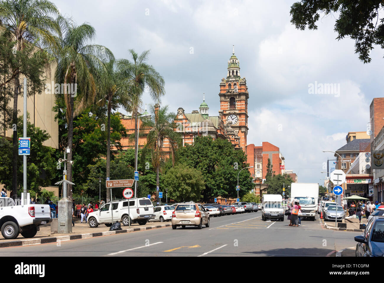 Pietermaritzburg Rathaus, Church Street, Pietermaritzburg, Kwazulu Natal, Südafrika Stockfoto