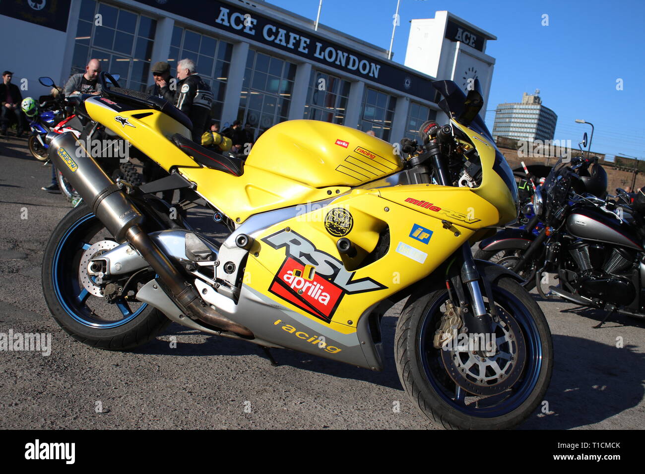 Motorräder im Ace Stockfoto