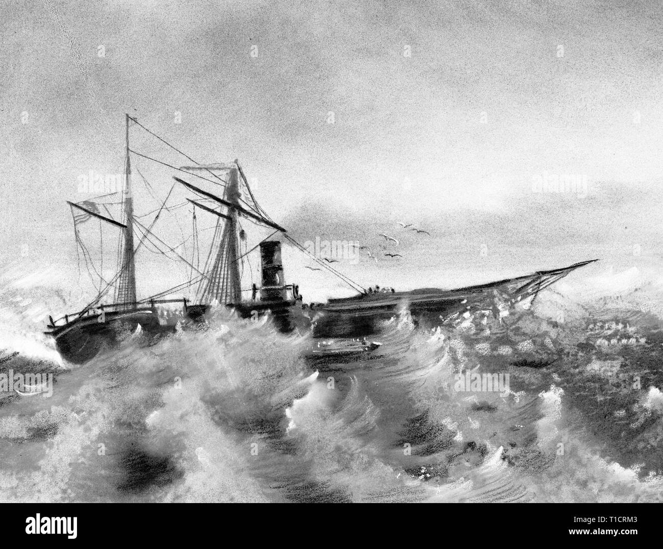 USS Kearsarge auf Roncador Reef Stockfoto