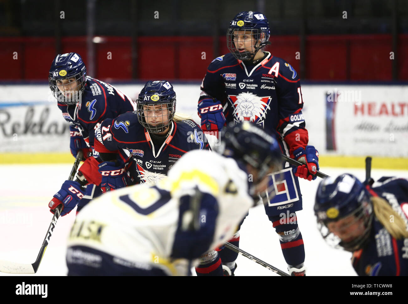 LINKÖPING 20171126 Publikrekord ich SDHL, Med 5 128 åskådare, ich matchen mellan Linköpings HC-HV 71 ich Saab Arena. Foto Jeppe Gustafsson Stockfoto