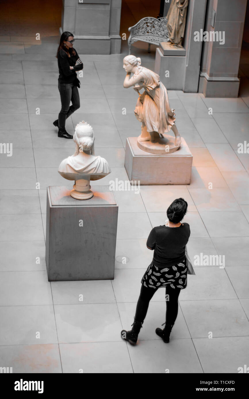 Antike Kunstwerke im Art Museum in Chicago. Stockfoto