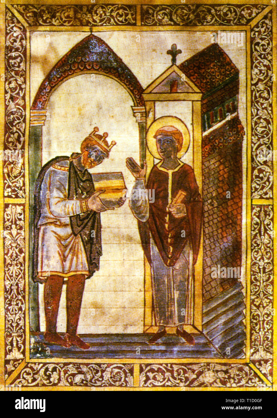 König Athelstan der Angelsachsen und später der Engländer (um 894-939), Porträtmalerei Stockfoto