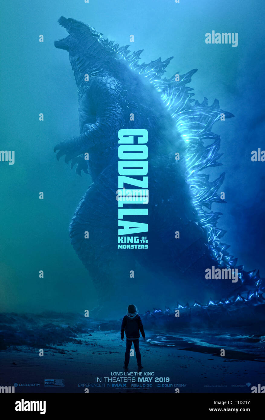 Godzilla: König der Monster (2019) unter der Regie von Michael Dougherty und Hauptdarsteller Millie Bobby Brown, Vera Farmiga und Charles Dance. Stockfoto