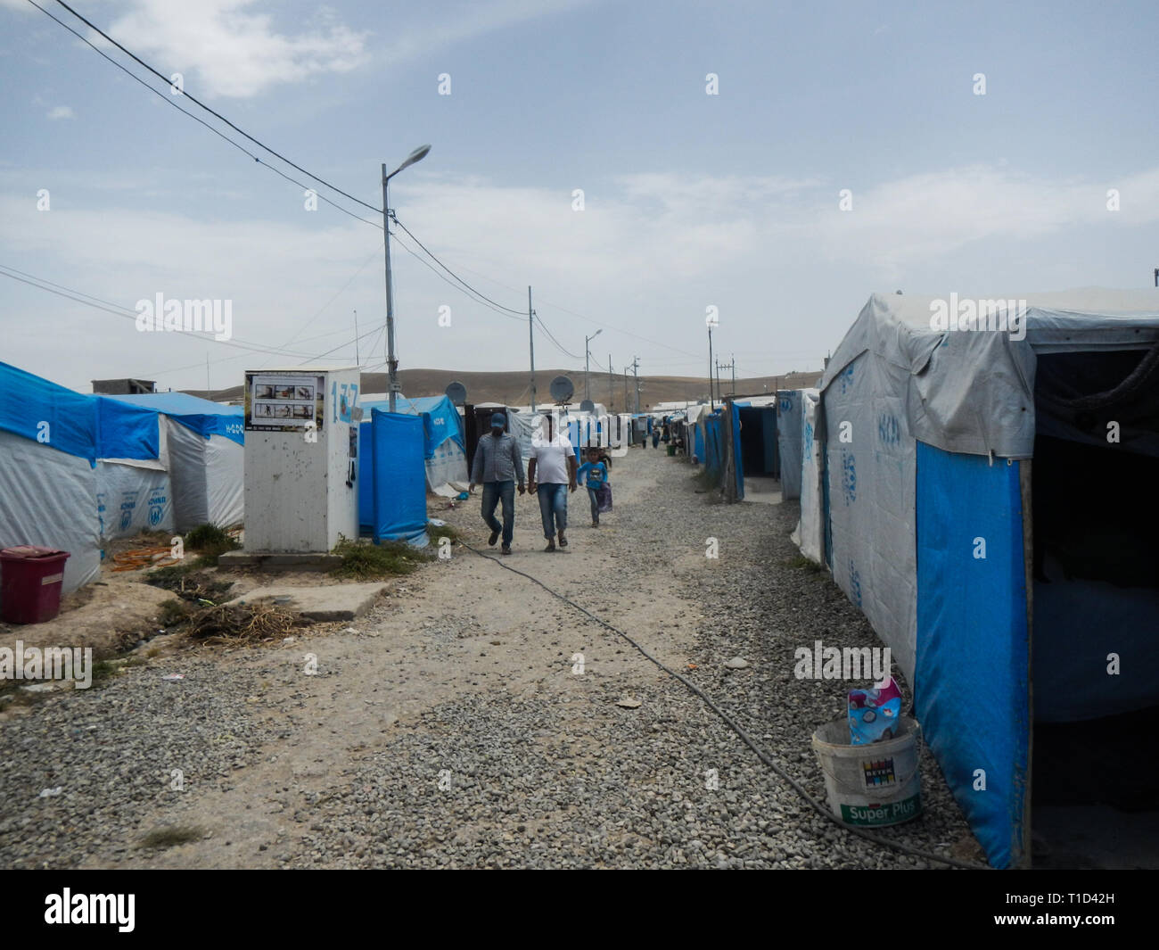 22.05.2017, Kawergosk, Irak.: Kawergosk Flüchtlingslager Irak von außen gesehen Stockfoto