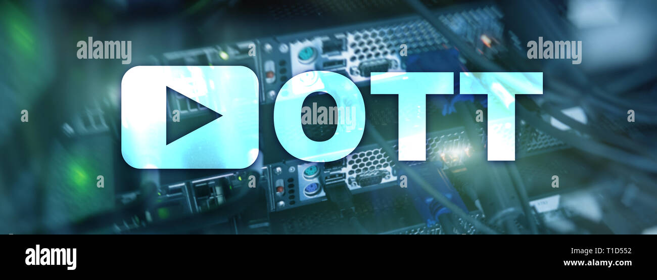 OTT, IPTV, Video Streaming über das Internet. Stockfoto