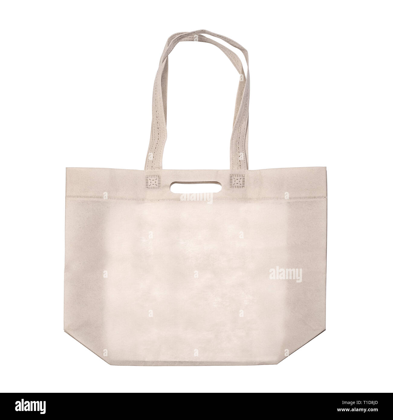 Tuch eco Beutel leer oder Garne aus Baumwolle tuch Taschen, leere Säcke isoliert auf Weiss, mit Freistellungspfad Stockfoto