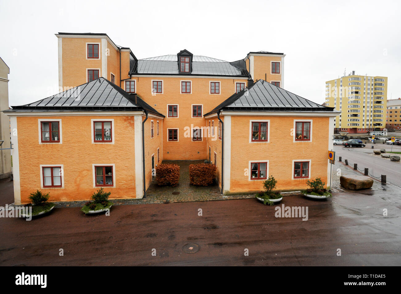 Kronobageriet (Krone Bäckerei) im XVIII. Jahrhundert erbaut auf Stumholmen aufgeführt von der UNESCO zum Weltkulturerbe in Karlskrona, Blekinge, Schweden. 12. Dezember 2008 Stockfoto