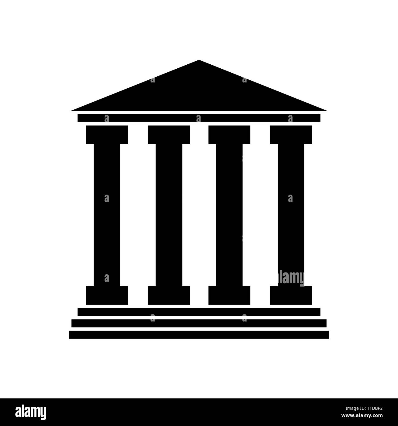 Gerichtsgebäude das Symbol Stock Vektor