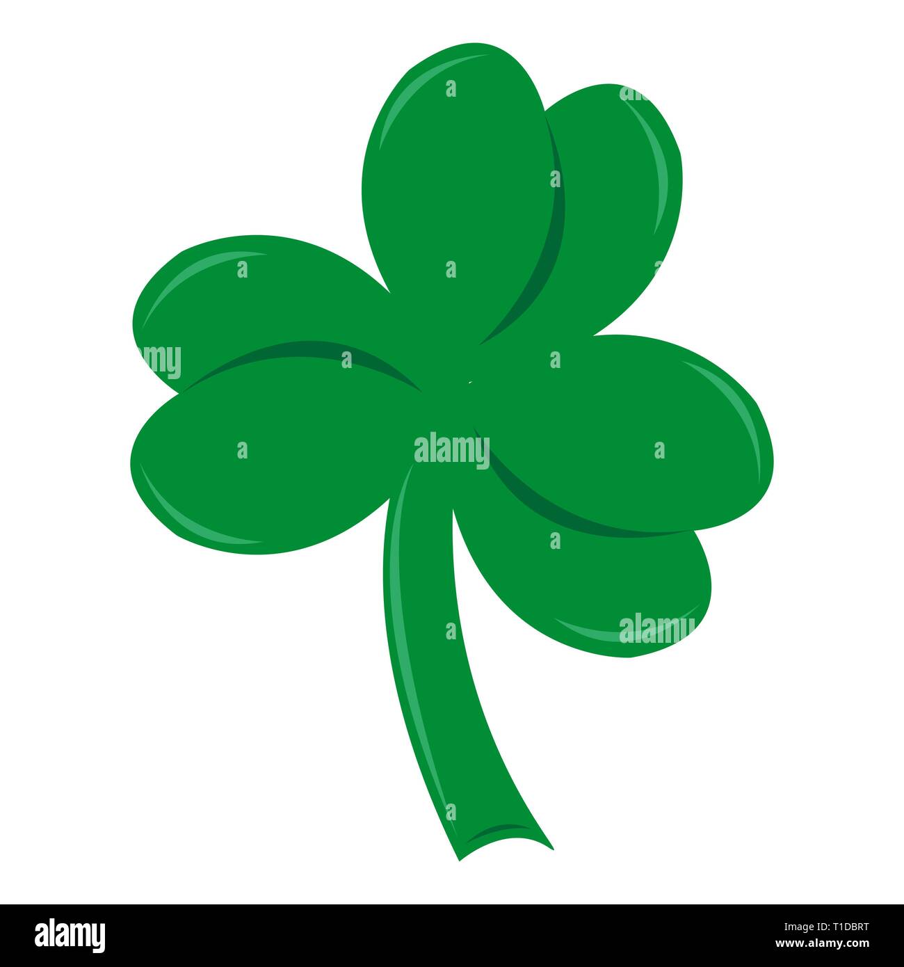 Drei blätterte Klee am St. Patrick s Day Stock Vektor