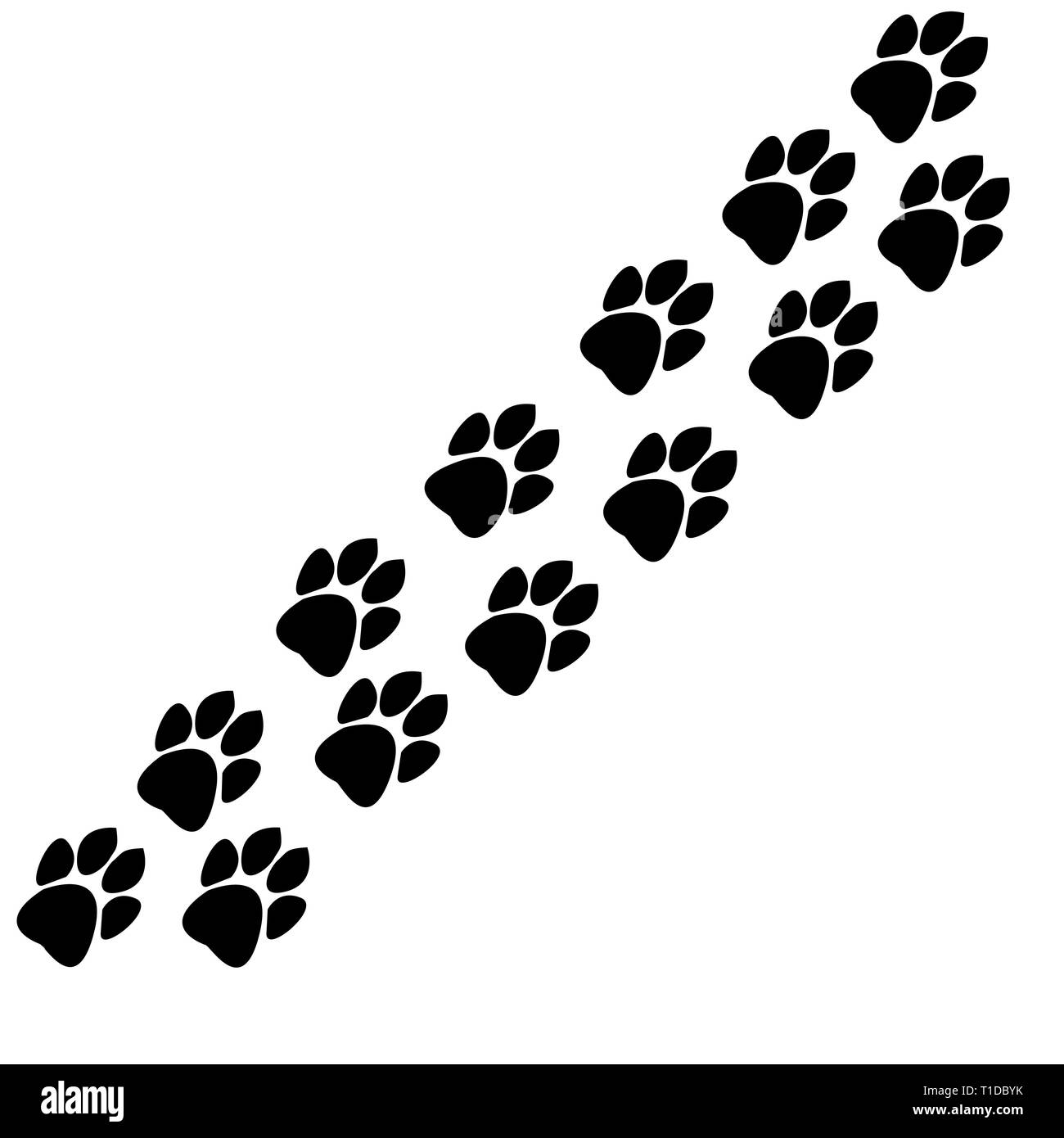 Spuren von Tieren, Anschluss Stock Vektor