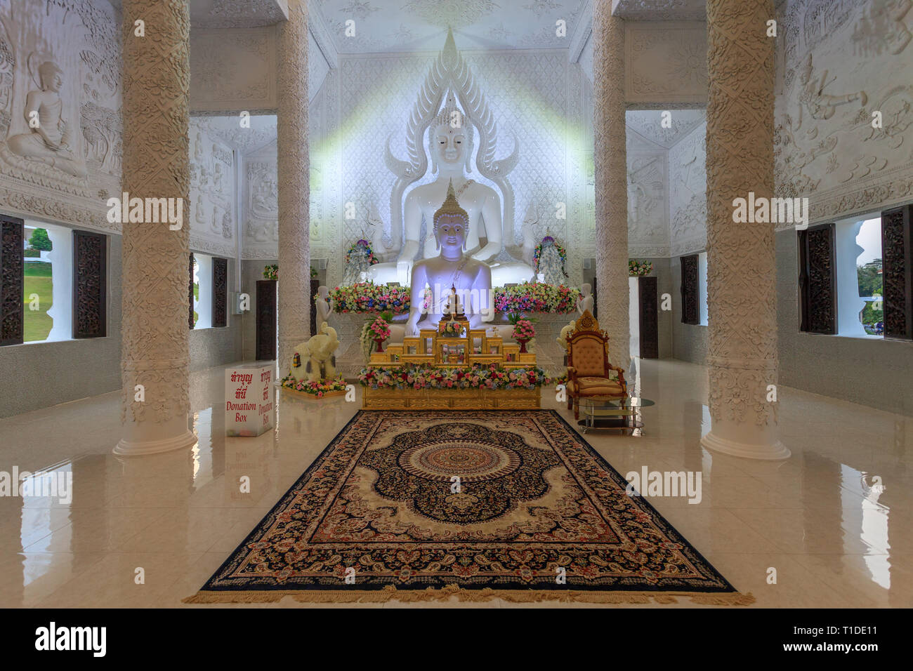 Im Innern des Wat Huay (Chiang Rai). Stockfoto