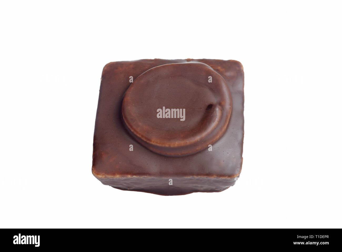 Isolierte Schokolade Kuchen Stockfoto