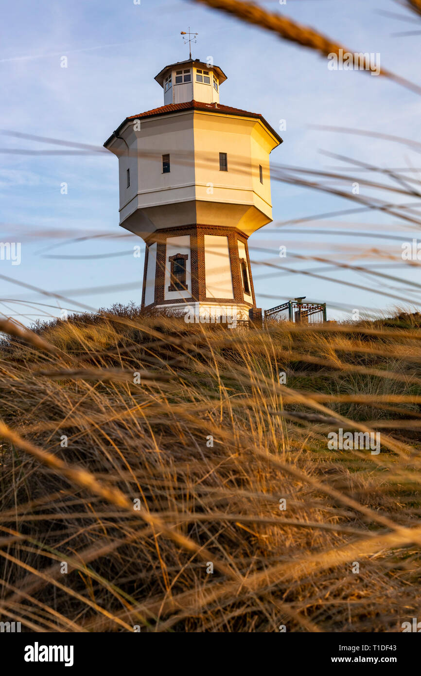 Nordsee Insel Langeoog, Ostfriesland, Niedersachsen, historischen Wasserturm, das Wahrzeichen der Insel. Stockfoto