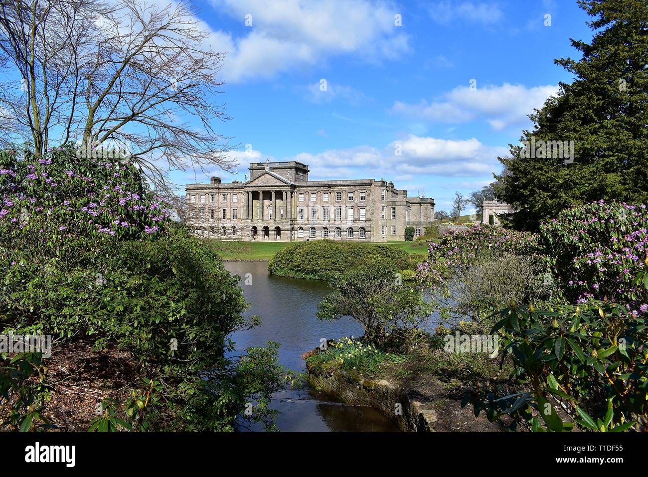 Lyme Haus und Lyme Park. Stockfoto