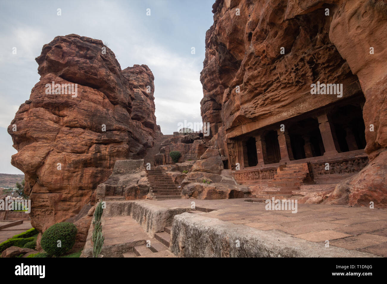 Höhlentempel; Badami, Karnataka, Indien Stockfoto