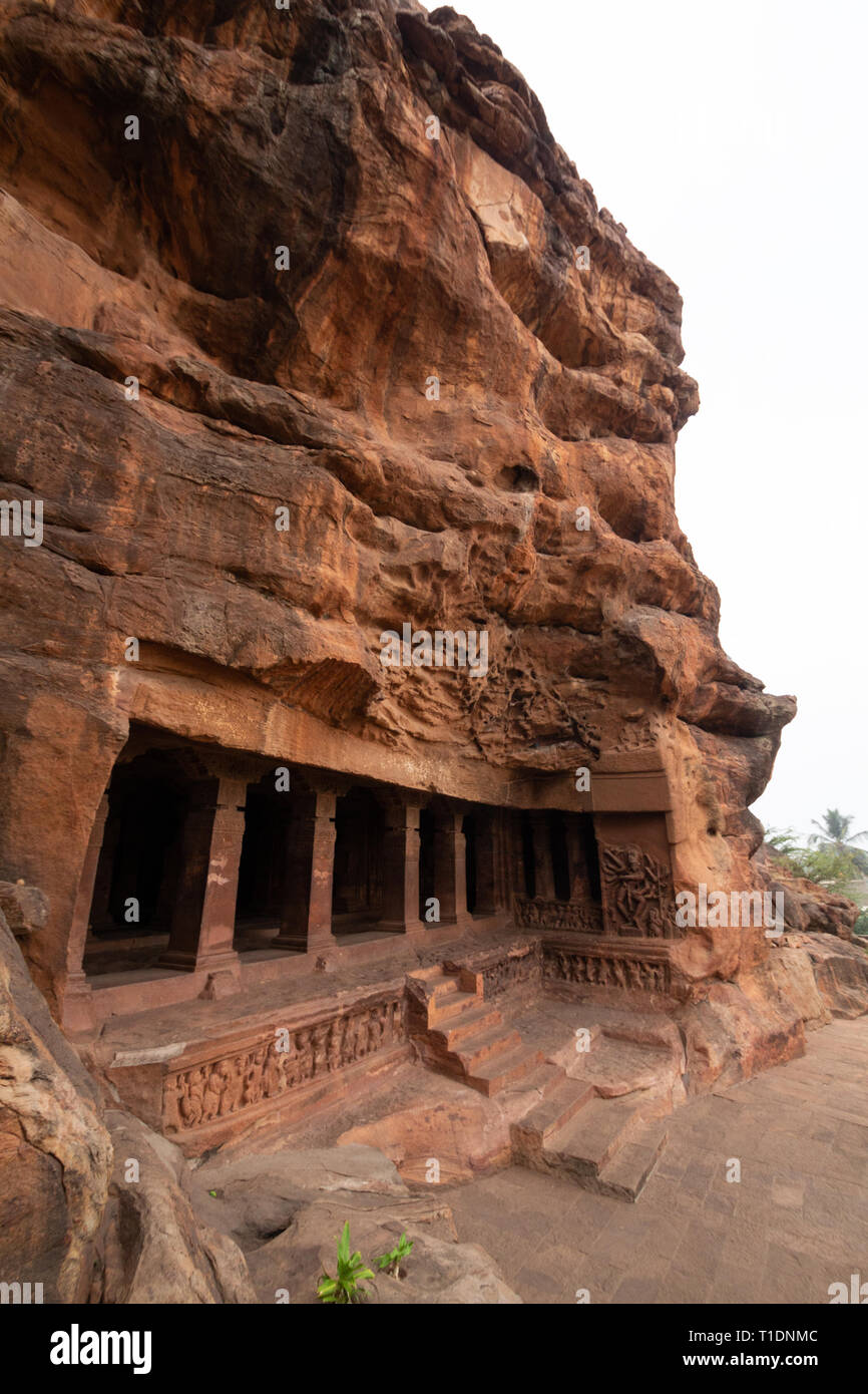 Höhlentempel; Badami, Karnataka, Indien Stockfoto