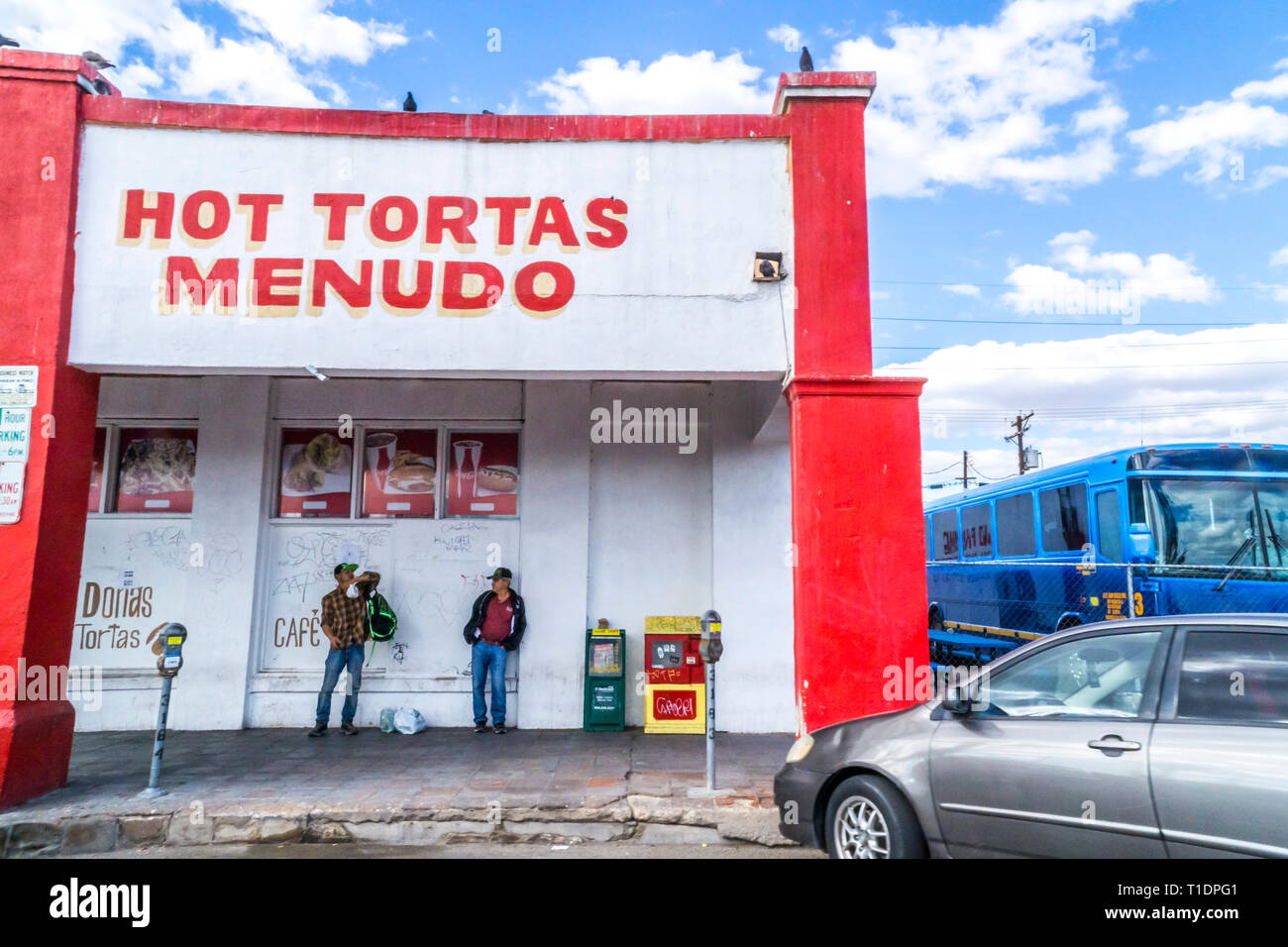 Calexico im Imperial County of California ein Einreisehafen entlang der Grenze zu Mexiko Stockfoto