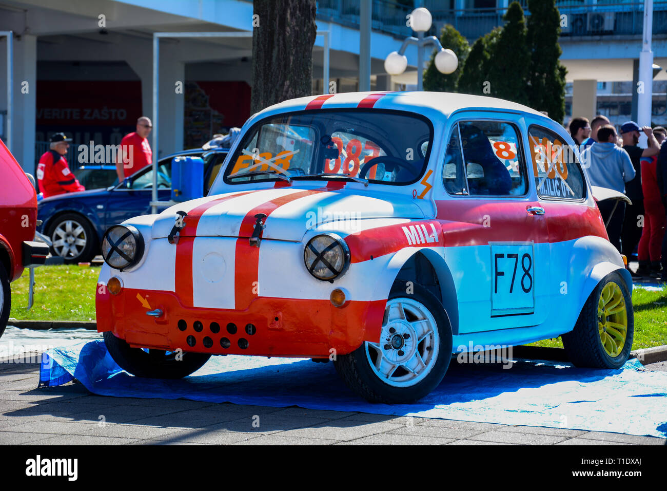 Sajmski autoslalom 2019 - Zastava 850 Stockfoto