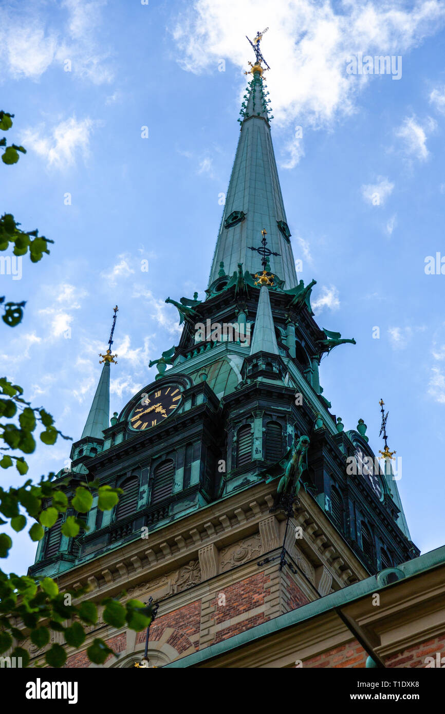 Deutsche Kirche in der Stockholmer Altstadt Gamla Stan. Stockfoto