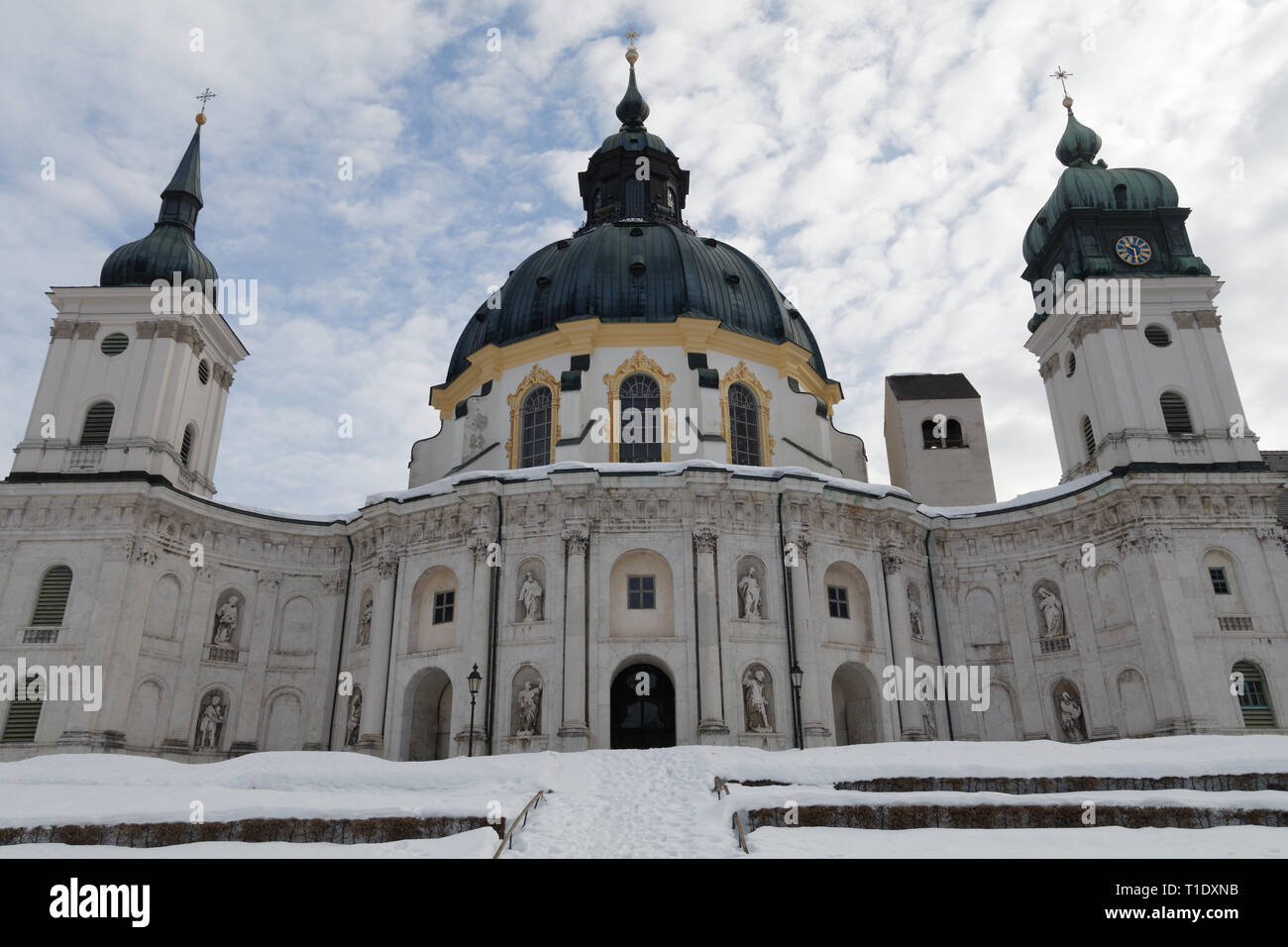 Kloster Ettal, Deutschland, winter Stockfoto