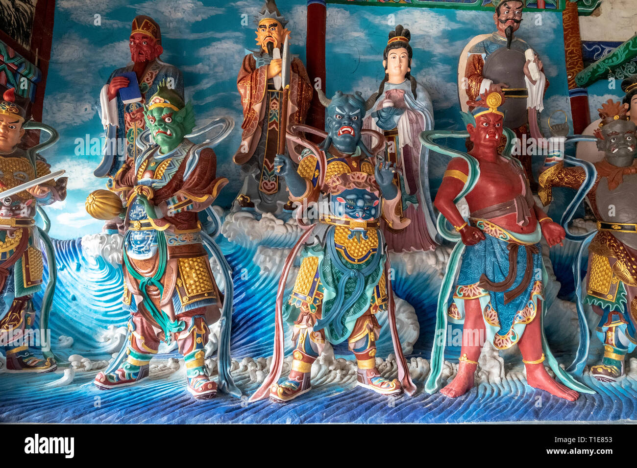 Innenraum der konfuzianischen Tempel der Literatur, Jianshui, Provinz Yunnan, China Stockfoto